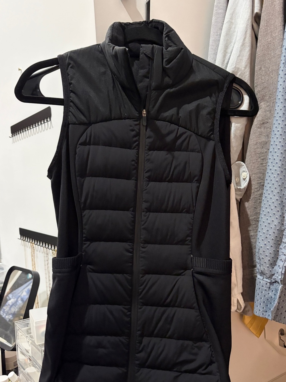 Black lululemon down with it all vest